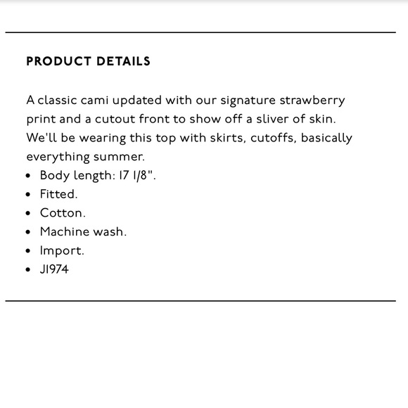 Madewell tie-front cami top in fresh strawberries - Picture 6 of 6